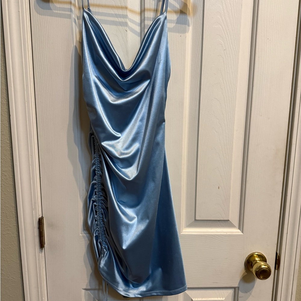 Windsor Light Blue Satin Dress